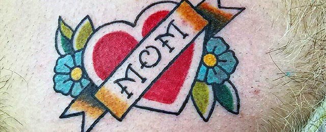 Traditional Mom Tattoo Designs For Men