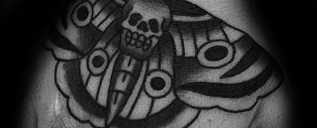 Traditional Moth Tattoo Designs For Men