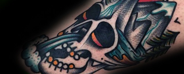 Traditional Mountain Tattoo Designs For Men