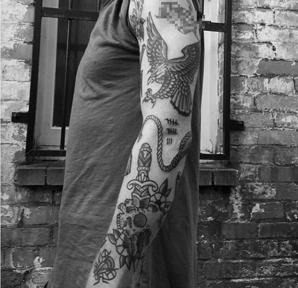 Traditional Noose Mens Arm Tattoo Ideas