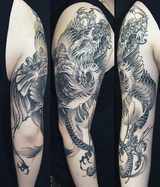 Traditional Phoenix Tattoo For Males