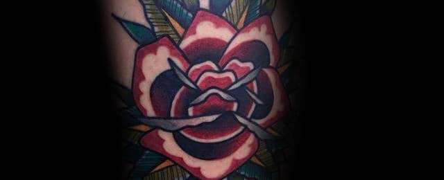 Traditional Rose Tattoo Designs For Men