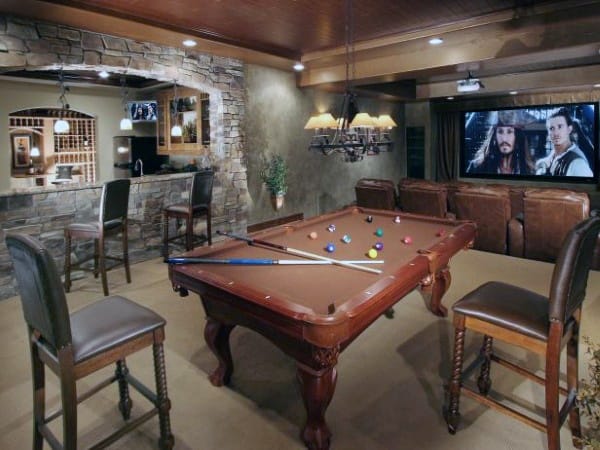 Traditional Rustic Basement Ideas