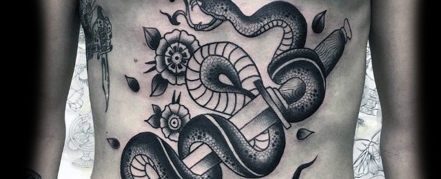 Traditional Snake Tattoo Designs For Men
