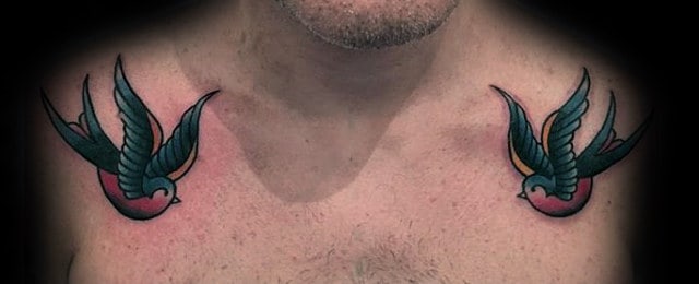 Traditional Swallow Tattoo Designs For Men