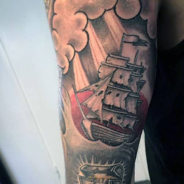 Traditional Tattoo Ship Men