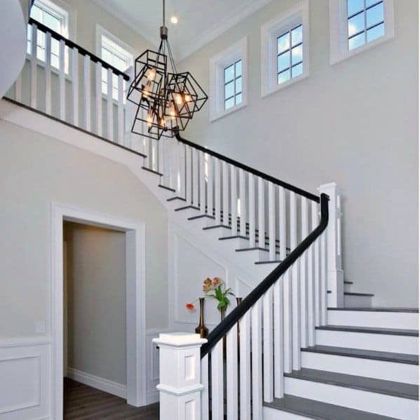 wooden bullnose staircase