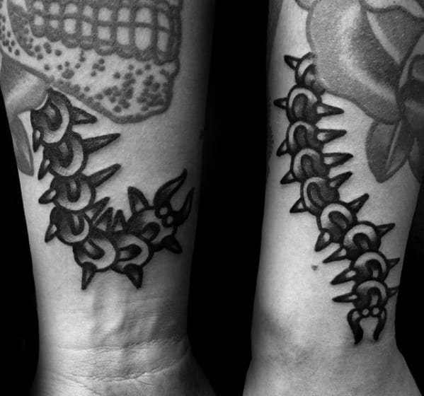 Traditional Wrist Centipede Male Tattoo Ideas