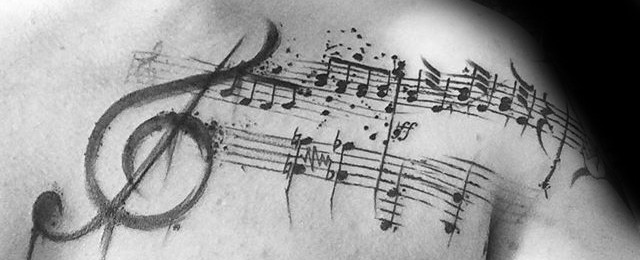 Treble Clef Tattoo Designs For Men