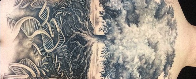 Tree Back Tattoo Designs For Men