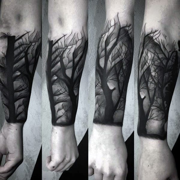 Tree Forearm Sleeve Insane Shaded Guys Tattoos