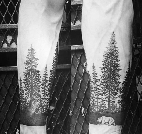 Tree Line Tattoo Ideas For Men