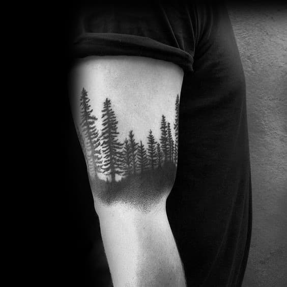 Tree Line Tattoos For Gentlemen