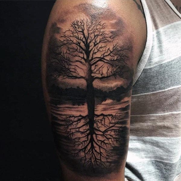 Tree Of Life Mens Realistic 3d Arm Tattoos