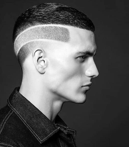 Trendy Men Haircut Shaved Straight