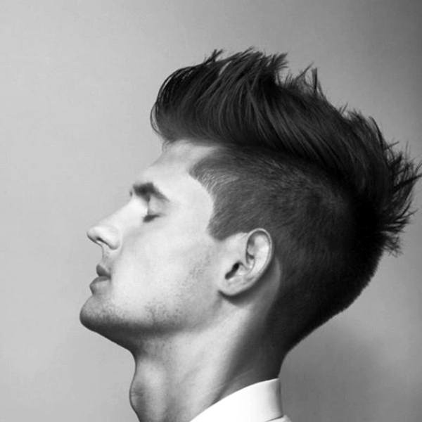 Trendy Mens Hair Cuts Faux Hawk Style