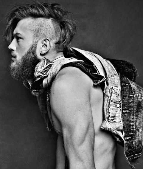 Trendy Mens Undercut With Long Hair On Top