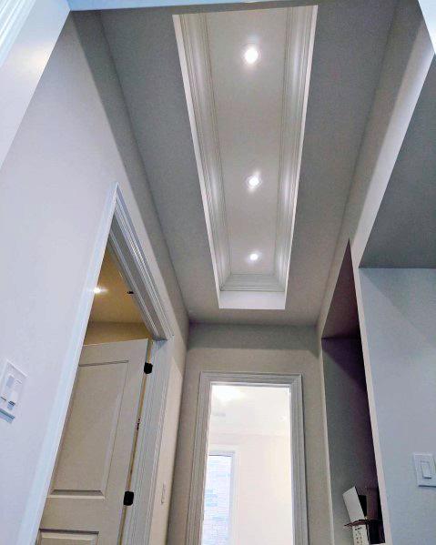 Trey Ceiling Recessed Can Lights Hallway Lighting Cool Interior Ideas