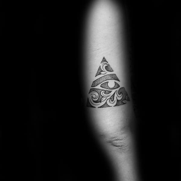 Triangle Eye Of Horus Decorative Guys Tricep Tattoo