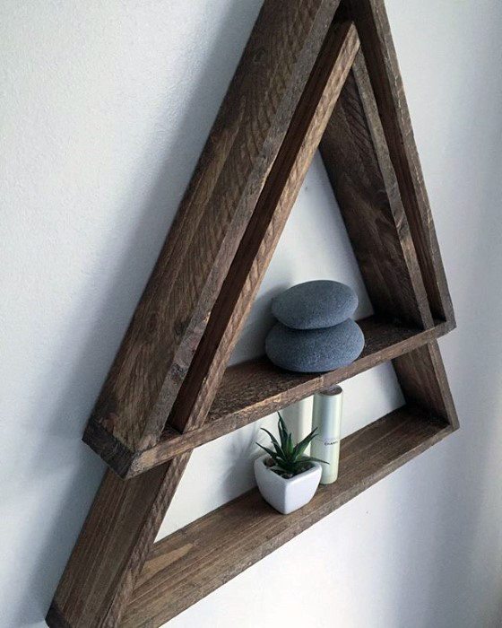 Triangle Shelf On Wall Diy Man Cave Ideas