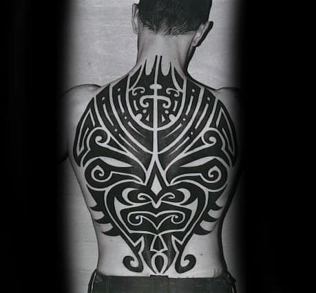 Tribal Back Piece Guys Tattoos