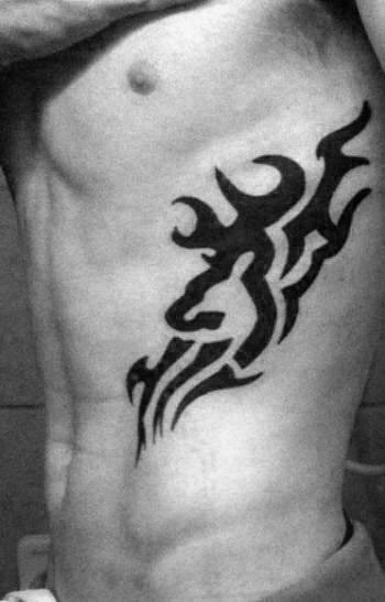 Tribal Browning Mens Rib Cage Tattoos