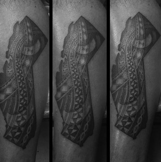 Tribal California State Mens Arm Tattoos