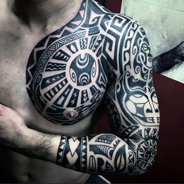 Tribal Full Sleeve Mens Tattoo