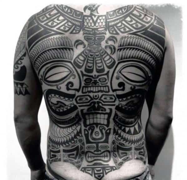 Tribal Guys Full Back Tattoos