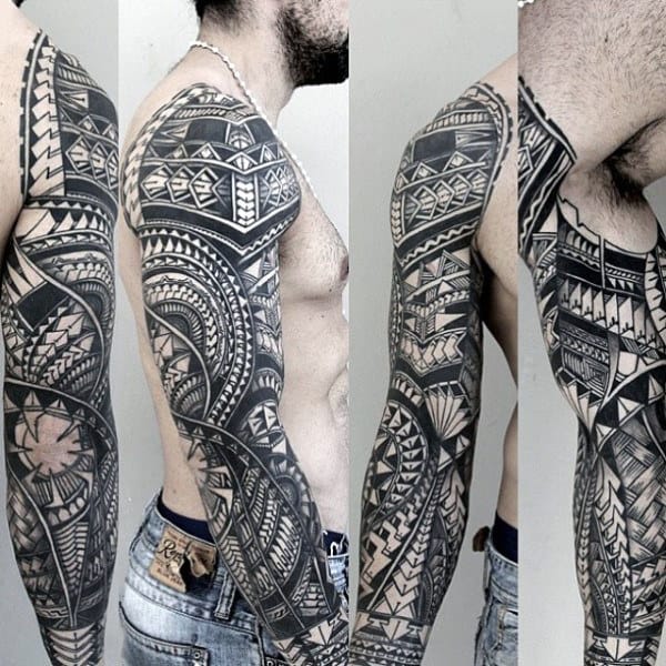 Tribal Guys Unique Sleeve Tattoo