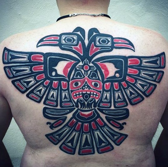 Tribal Haida Tattoo Male Back