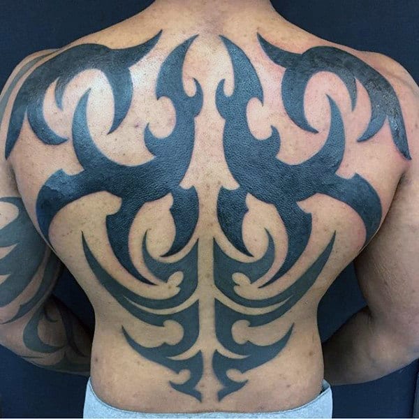Tribal Male Tattoo On Back