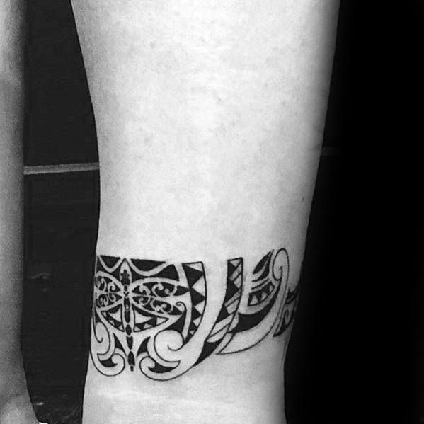Tribal Mens Ankle Band Tattoo Ideas