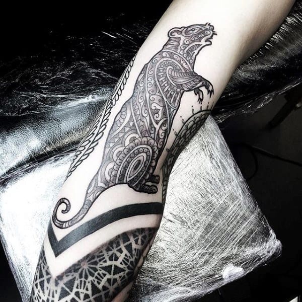 Tribal Mens Rat Forearm Tattoos