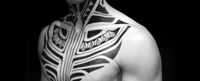 Tribal Neck Tattoos For Men