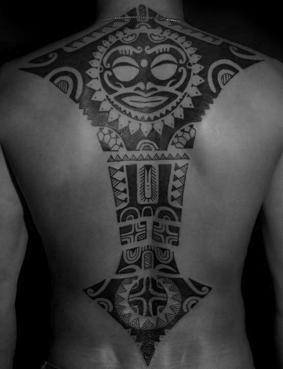 Tribal Spine Tattoos For Guys