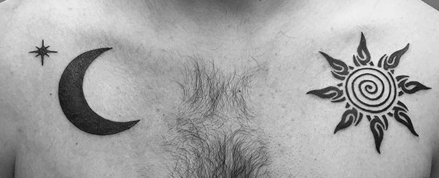 Tribal Sun Tattoo Designs For Men