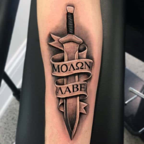 Tribal Sword Tattoo For Men
