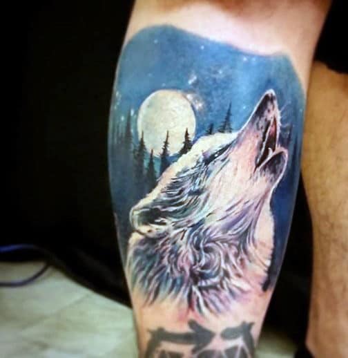 Tribal Wolf Tattoo Designs For Gentlemen