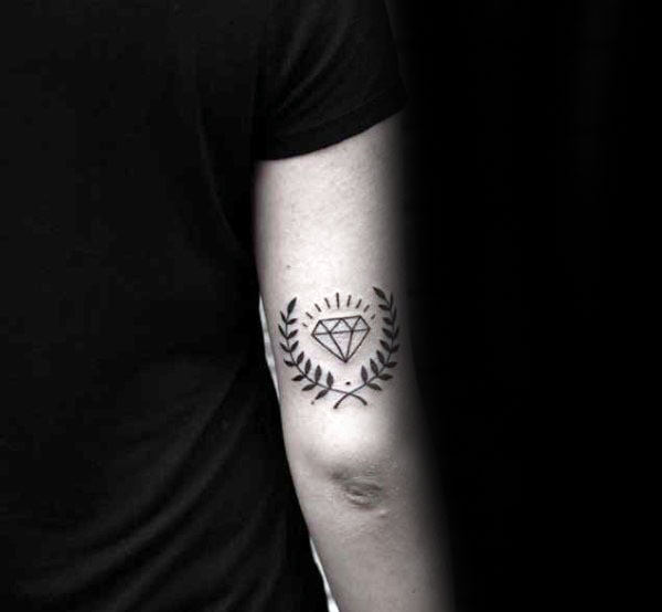 Tricep Diamond Olive Branch Mens Tattoos