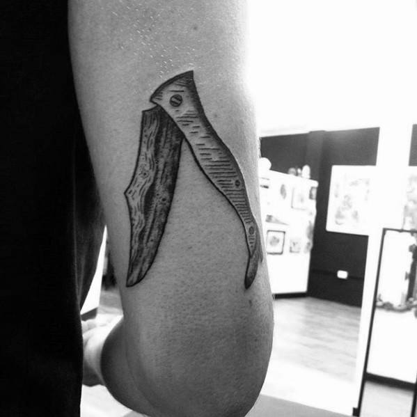 Triceps Awesome Simple Blade Mens Tattoo Inspiration