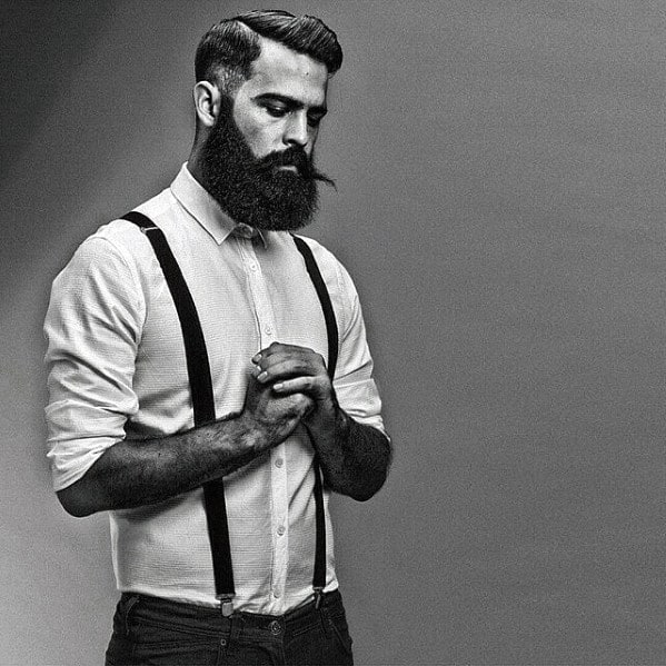 Undercut Hair with Trimmed Black Beard