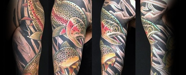 Trout Tattoo Designs For Men
