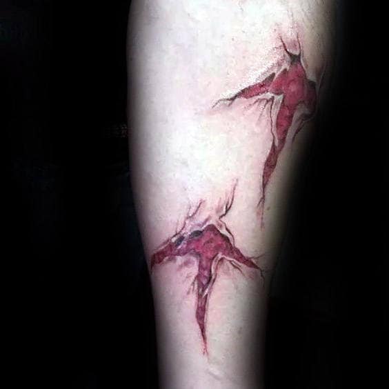 Turkey Footprints Guys 3d Arm Tattoo Designs