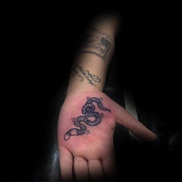 Twisted Serpent Tattoo Male Palms
