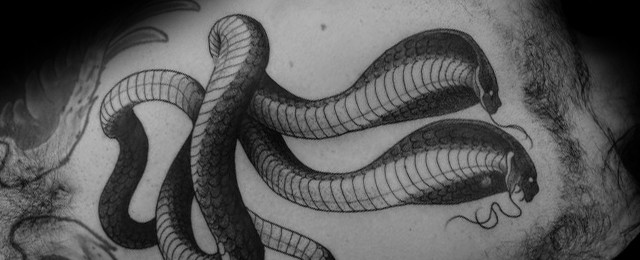 Two Headed Snake Tattoo Ideas For Men