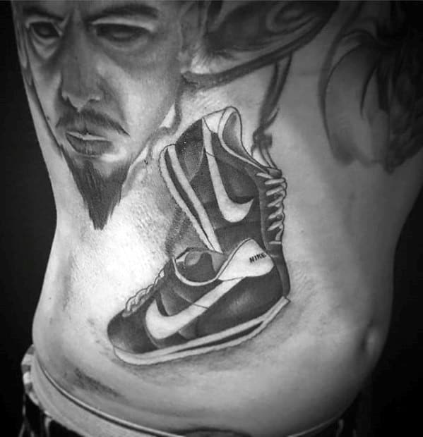 Two Nike Shoes Mens Rib Cage Side Tattoo Designs