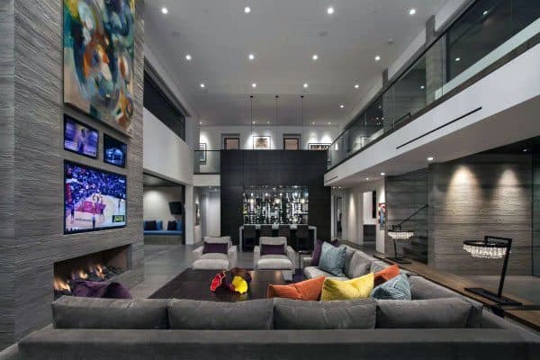 Two Story Bar Great Room Ideas