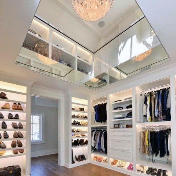 Two Story Interior Designs Closet Lighting