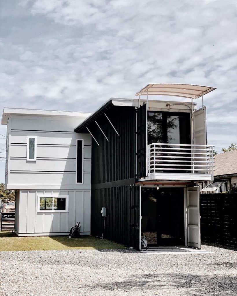 two-story shipping container home
